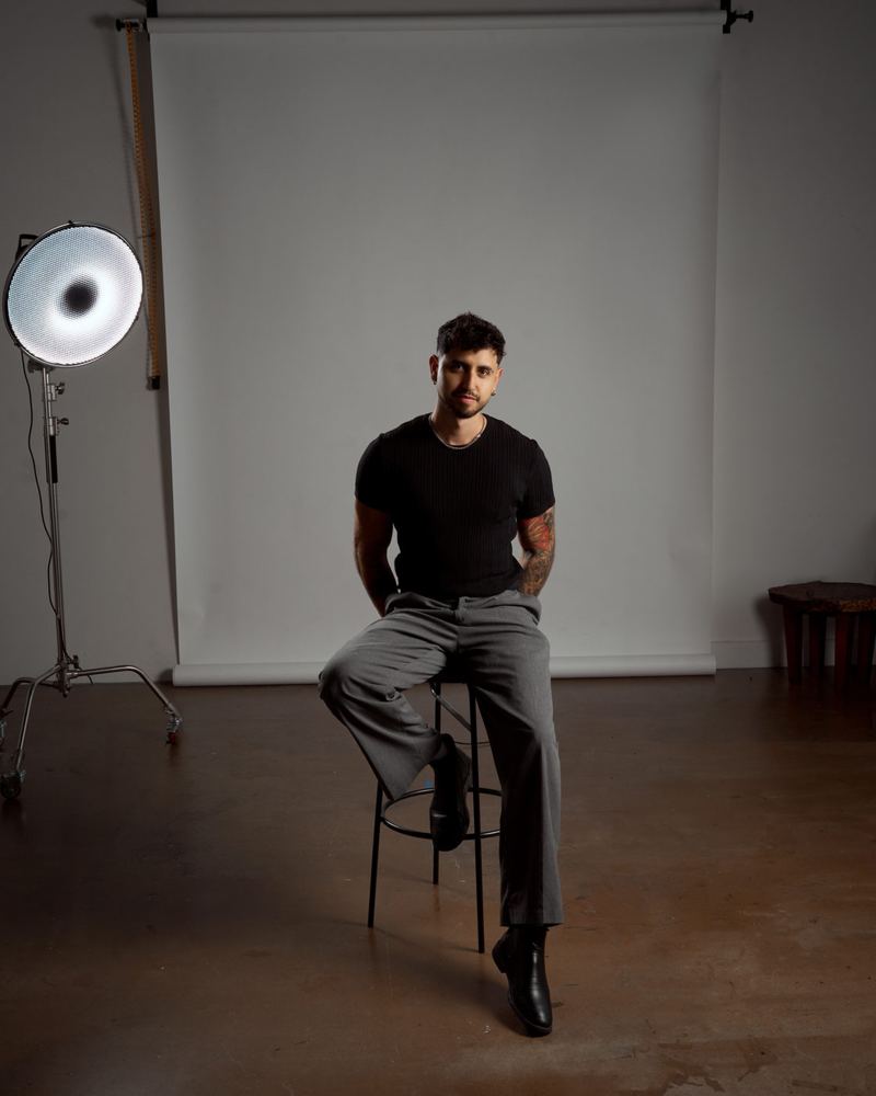Alejandro Lezcano in the studio