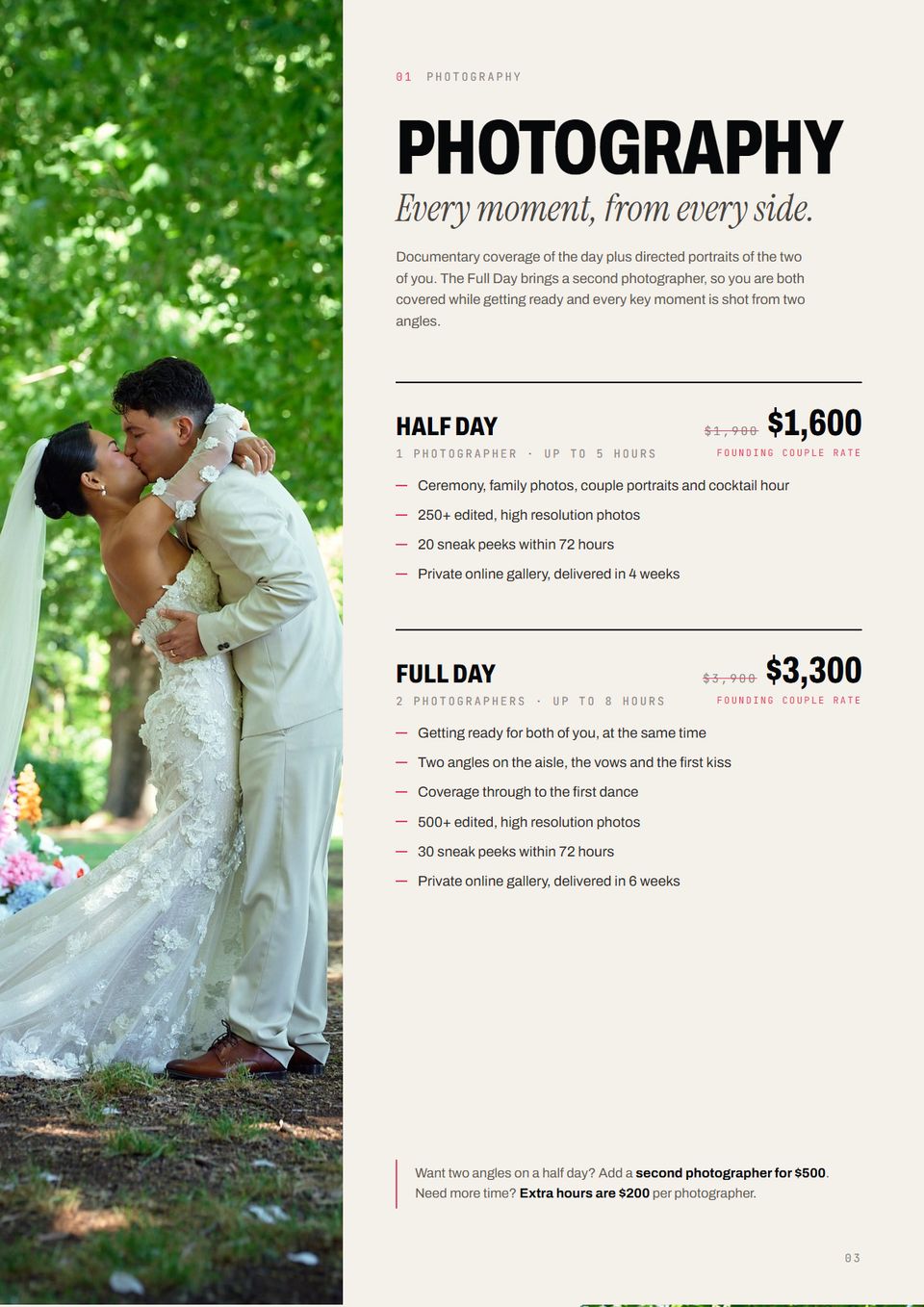 Wedding guide page 3: Photography