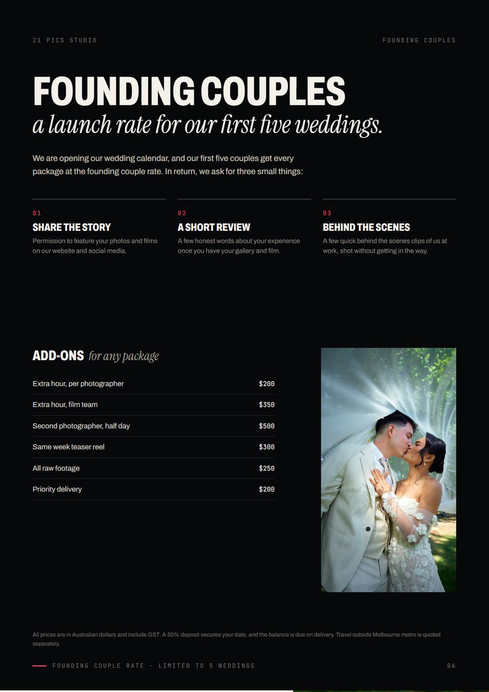 Wedding guide page 6: Founding couples